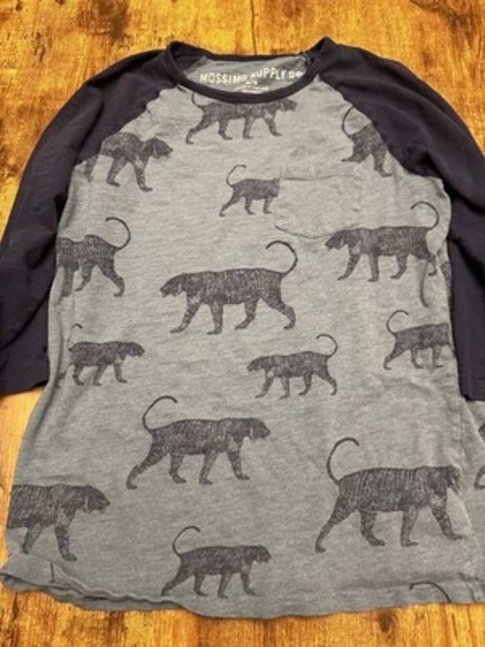 Mossimo Supply Co. Women's Tiger Print Raglan Baseball Tee #138